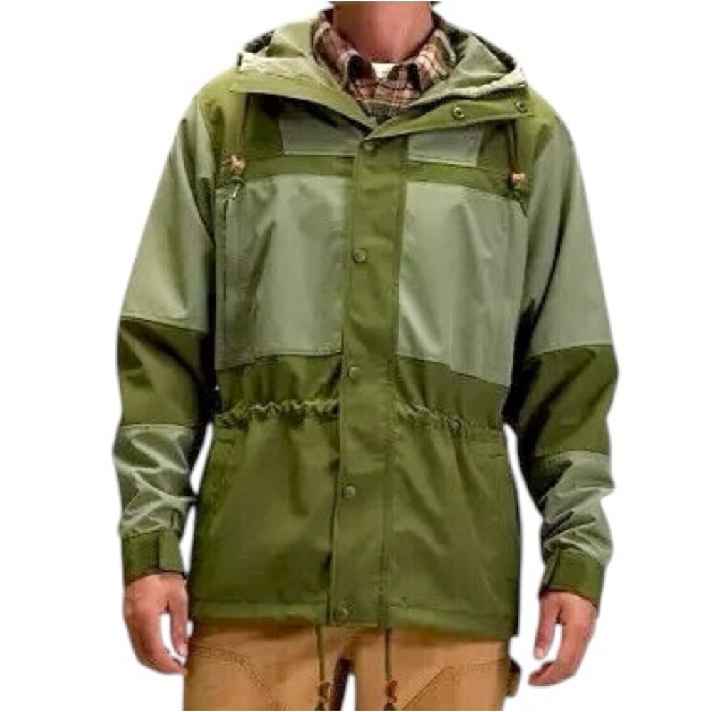 Alpine Design Two-Tone Olive Green Raincoat Jacket
